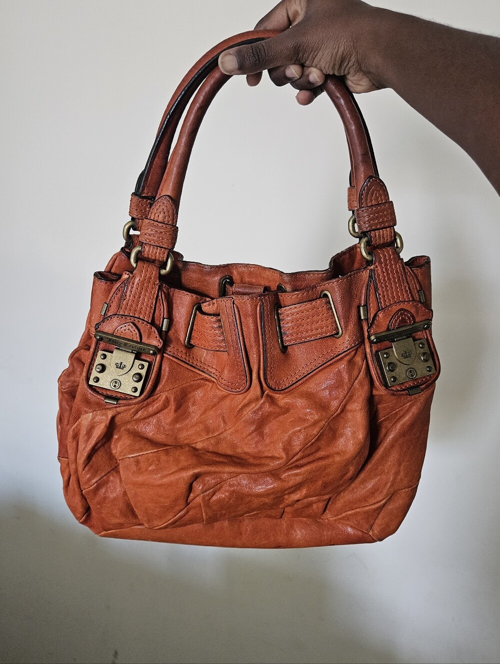 🍊 Rare Orange Vintage Juicy Couture Leather Bag 🍊